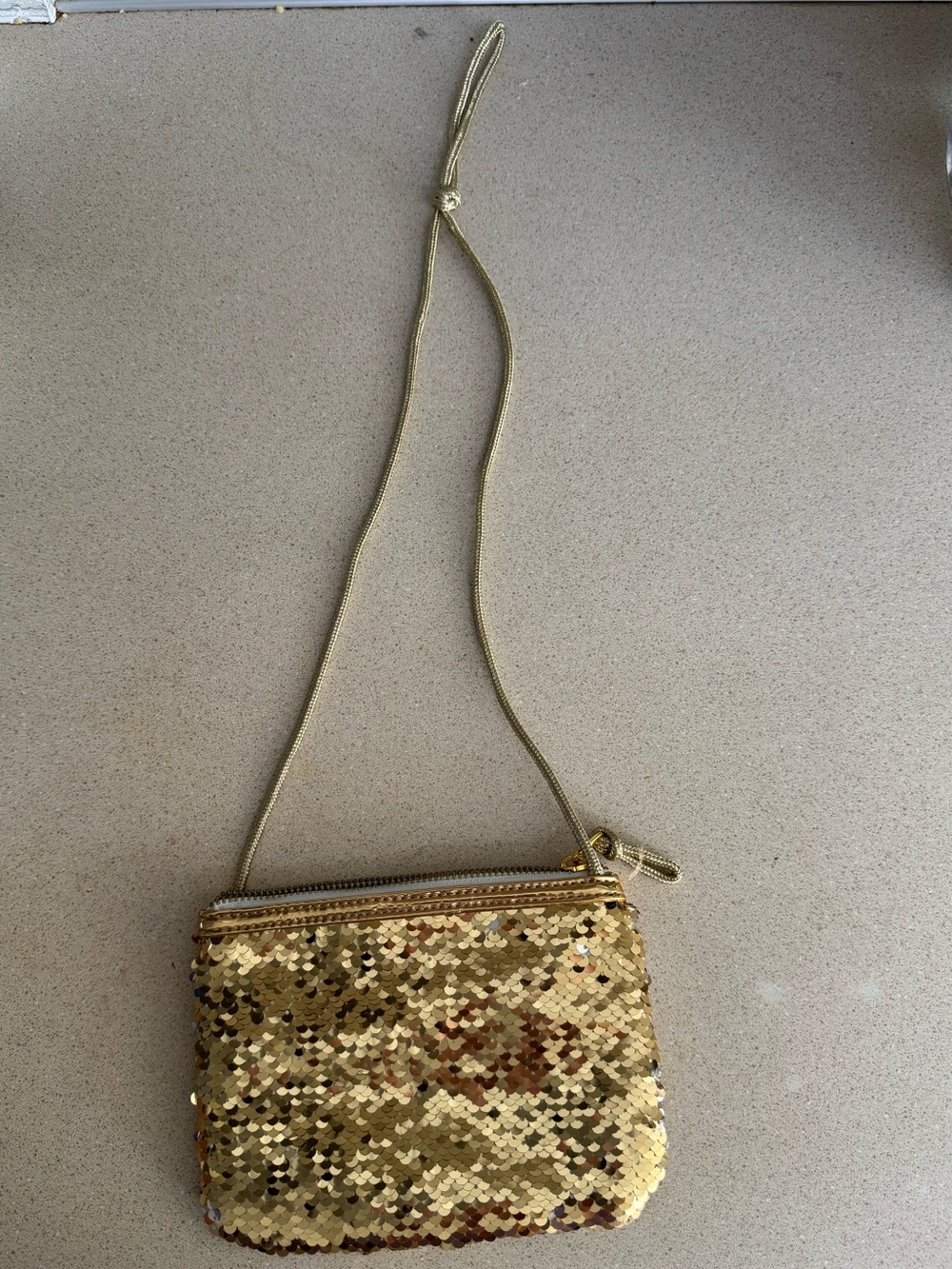 J.Crew Crewcuts Gold Sequin Crossbody Bag Girls Party Purses